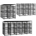 Stahl Hundekäfig XXL Hundezwinger mit Dach Drahtkäfig Outdoor Hundehütte Gehege
