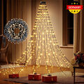 Christbaumbeleuchtung mit Ring 400 LED Lichterkette Baummantel Weihnachtsbaum DE