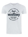 Mustang Herren T-Shirt Basic Print Rundhals Tee Weiß
