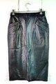 True Vintage Lederrock Leder Rock Echtleder Midi Schwarz 80er 80s Gr. 36 38