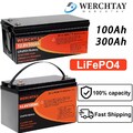 Lithium Batterie 12V 100AH 200AH 300Ah LiFePO4 Akku BMS Wohnmobil Solaranlage