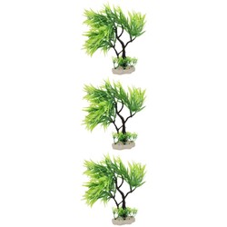  Set of 3 Künstliche Aquarium Pflanzen Dekoration Fischtankverzierung