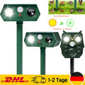Solar Katzenschreck Ultraschall Katzenabwehr Tiervertreiber Garten Marderschreck