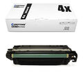 4x Eurotone ECO Patrone SCHWARZ für HP LaserJet Enterprise 500 color M-575-c