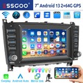 Für Mercedes C Klasse W203 CLC W209 Autoradio Android 13 GPS Navi Carplay 64G 7"