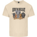 Afrikanische Tierwelt Elefant Löwe Nashorn Safari Herren leichtes Baumwoll T-Shirt