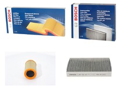 BOSCH Filtersatz - Luft-+Innenraumfilter AKTIVKOHLE für NISSAN KUBISTAR