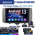 DAB+ Carplay Android 13 32G Autoradio GPS Navi +KAM Für Smart Fortwo 451 2011-15