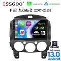32G Autoradio Android 13 Carplay RDS Bluetooth GPS Navi Kam Für Mazda 2 2007-13