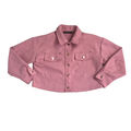 Amy & Clo kurzes Shirt Jacke Shacket rosa Damen Größe S/M langärmeliges Top