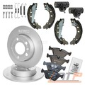 2x BREMSSCHEIBE+BREMSBELÄGE VORN+2x RADBREMSZYLINDER HINTEN FÜR CITROEN BERLINGO