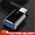 Typ-C-zu-USB-OTG-Adapteranschluss LED-Anzeige 3A Schnellladung (Schwarz)