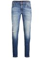 Jack & Jones Herren Jeans-Hose JjiLiam JjSeal Used-Look Skinny-Fit blau SALE.