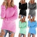 Strickpullover Für Damen Mit Rundhalsausschnitt Dünnes Material Alltagstauglich