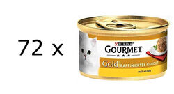 (EUR 7,35/kg) Gourmet Gold Raffiniertes Ragout mit Huhn Katzenfutter 72x 85 g