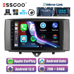 Android 13 Auto CarPlay Autoradio GPS RDS Kamera 64G Für Smart Fortwo 451 10-15