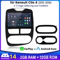 Für Renault Clio IV 2012-16 Carplay Android 14 Autoradio GPS SAT NAVI BT SWC DAB