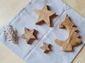 Deko Objekte Sterne & Baum 4teilig, Holz, Handmade