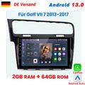 Carplay 2+64GB Android 13 Autoradio GPS NAVI BT DAB+ Für VW Golf VII 7 2013-2017