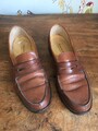 Stephane Gontard Loafer Pennyloafer Slipper Mokassins Leder Braun 46