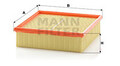 ORIGINAL MANN-FILTER LUFTFILTERELEMENT AUDI VW SEAT VOLVO PORSCHE LADA C 22 117