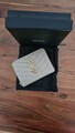 Saint Laurent Ysl  Cassandre Matelassé Portemonnaie In Beige