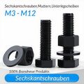 M3 M4 M5 M6 M8 - M12 DIN933 Sechskant Schrauben Mit Scheibe/Muttern Kunststoffe