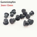 Gummistopfen Abdeckstopfen Blindstopfen Für Bohrungen Lochkappen Schwarz Ø3~15mm