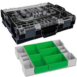 Sortimo Systemkoffer L-Boxx 102 schwarz mit transparentem Deckel + Insetboxen D3