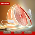 230V Neon COB LED Streifen Stripe band Lichtschlauch Wasserdicht Selbstklebend