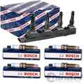 BOSCH ZÜNDSPULE + 4x BOSCH ZÜNDKERZEN passend für OPEL AGILA  ASTRA G H CORSA D