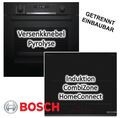 HERDSET BOSCH Einbau-Backofen PYROLYSE+ Induktionskochfeld SmartHood autark 60cm