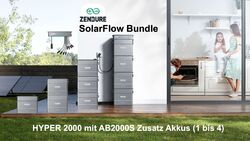 Zendure SolarFlow Bundle Hyper 2000 mit 3x Speicherbatterie AB2000S0% Mwst. (gem. §12, Abs. 3 UstG) 