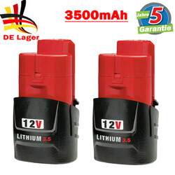 2 Stück 12VOLT Akku Für Milwaukee M12 Akku M12B2 12V Lithium-Ion 48-11-2430 Neu