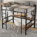 Hochbett mit Schreibtisch Bücherregal 90x200 cm Kinderbett Etagenbett Stockbett