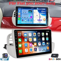 Android14 DAB+ 9" Autoradio Für Fiat 500 2007-2015 4+64G Carplay GPS BT RDS +KAM