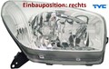 TYC 20-0441-05-2 Hauptscheinwerfer rechts Scheinwerfer Frontscheinwerfer 