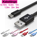 USB-C Ladekabel SCHNELL für Handy Samsung Galaxy S24 Xiaomi Huawei iPhone iPad