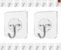 LABOTA Klebehaken Extra Stark, 20 Stück Haken Selbstklebend Transparent 