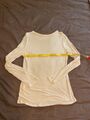 H&M Damen Longsleeve Langarm Shirt Gr. L XL 40 beige nude semitransparent sheer