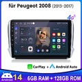 10.1" Android 6+128G Für Peugeot 208/2008 2012-2018 Autoradio GPS Navi BT FM DAB