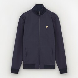 Lyle & Scott Softshelljacke Gr. L Dark Navy Reißverschluss durch Trichterkragen