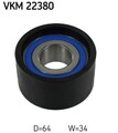 SKF Umlenk-/Führungsrolle, Zahnriemen VKM 22380 für CITROËN FIAT IVECO OPEL