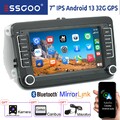 Autoradio 32G Android 14 Carplay GPS MIK KAM Für VW GOLF 5 6 Touran Caddy Tiguan
