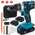 3 in 1 Akku-Schlagbohrschrauber 20V Akkuschrauber Set in Koffer Mit 2 Akkus 2025