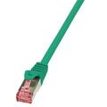 LogiLink Patchkabel Ethernet RJ45 Cat.6 S/FTP PIMF PrimeLine geschirmt grün 7,5m