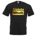Herren T-Shirt Slainte Mhath Gälisch Irisch Schottisch Toast Gute Gesundheit Schwarz Unisex