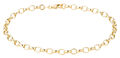 Armband aus 375 Gold Charm-Ankerkette 4 mm Breite Echtgold Armkette Gliederkette