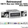 Retrosound Motor-6DAB Retro Autoradio für  VW T1 Bus Typ 1 Bluetooth USB DAB+