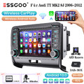 Android 14 Navi Autoradio GPS Carplay DAB+ WIFI 32G Für AUDI TT MK2 8J 2006-2012